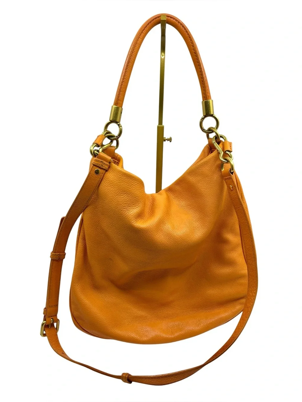 Vintage Marc By Marc Jacobs orange leather hobo bag with crossbody strap